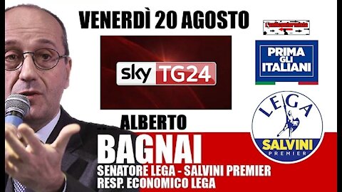 🔴 Interventi del Sen. Alberto Bagnai ospite a "SkyTG24 Economia" del 20/08/2021.