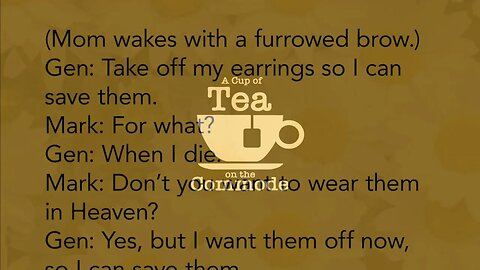 A Cup of Tea on the Commode mini-teaser: "Earrings"