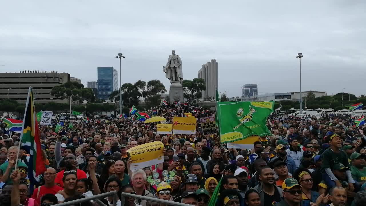 SOUTH AFRICA - Cape Town - Springbok Trophy Tour (Video) (fix)