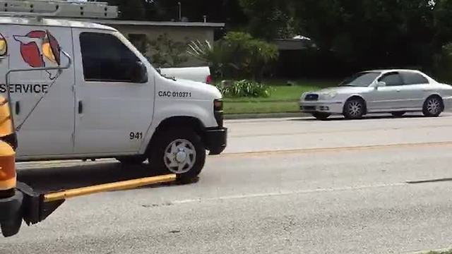 WATCH: Video captures drivers zooming past bus stop