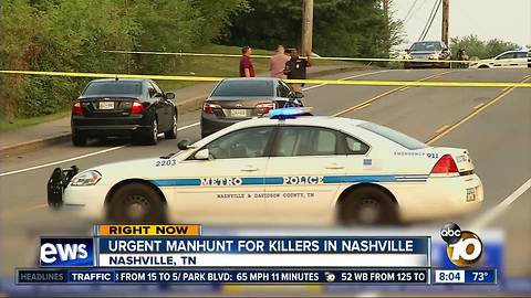 Urgent manhunt for killers in Nashville