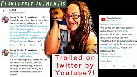 Fearlessly Authentic episode 2 Trolled by Youtube on Twitter