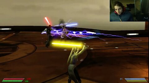 Obi Wan Kenobi VS Starkiller In A Battle With With Commentary In Star Wars Jedi Knight Jedi Academy