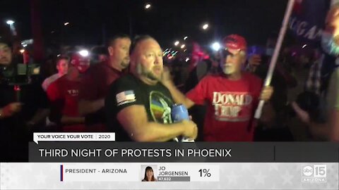 Third night of protests in Maricopa County Arizona