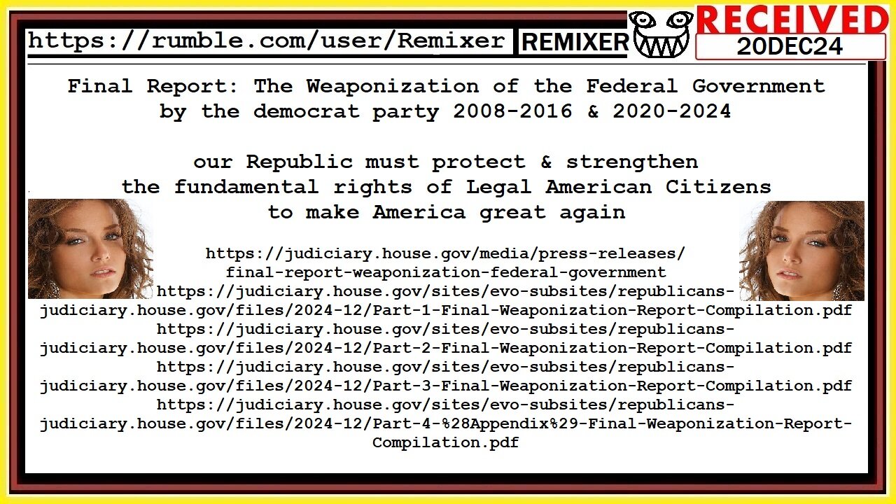 Weaponization of the Federal Government by the democrat party