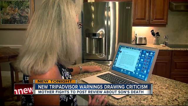 New TripAdvisor warning system under fire, mom's post about son’s death at Mexico resort removed