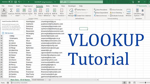 Excel Vlookup Tutorial