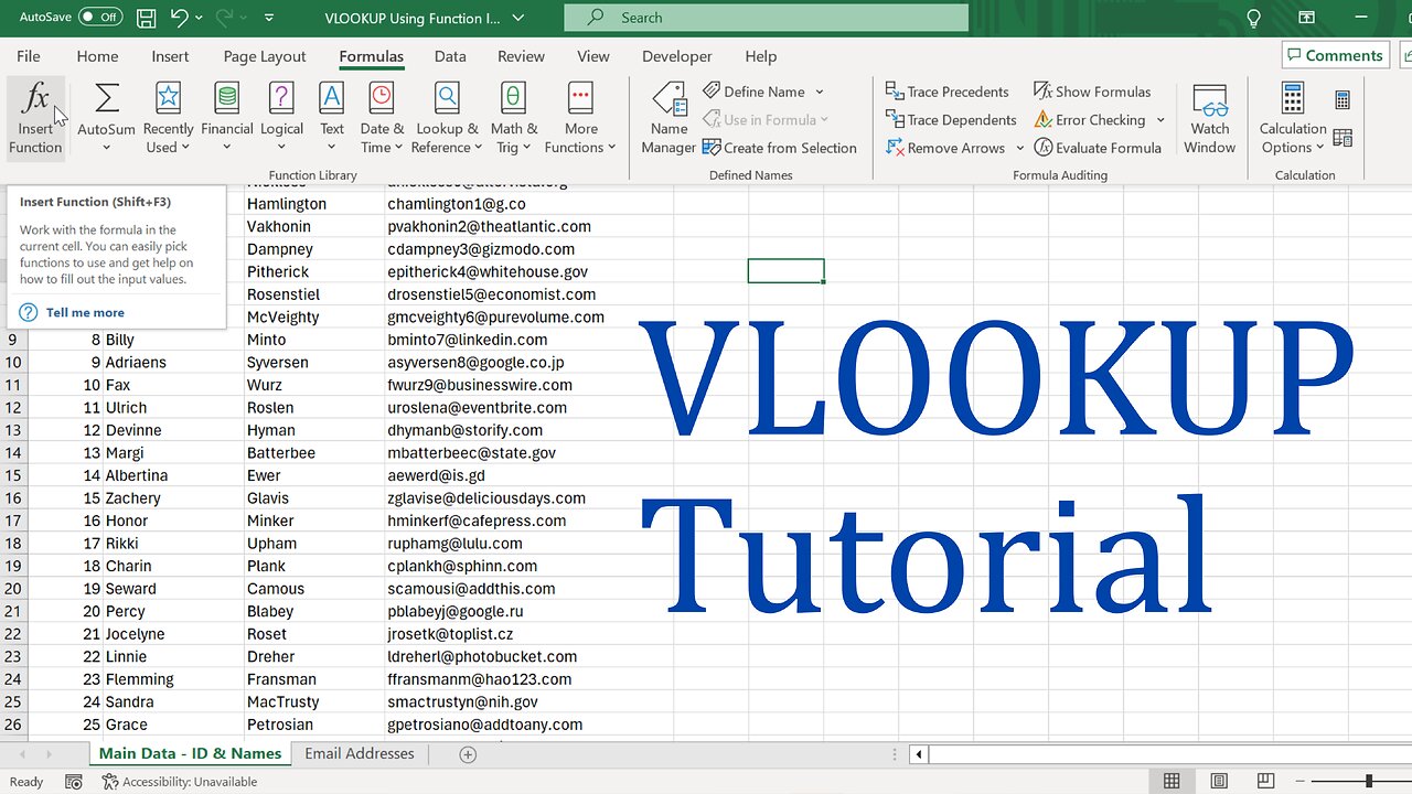 Excel Vlookup Tutorial