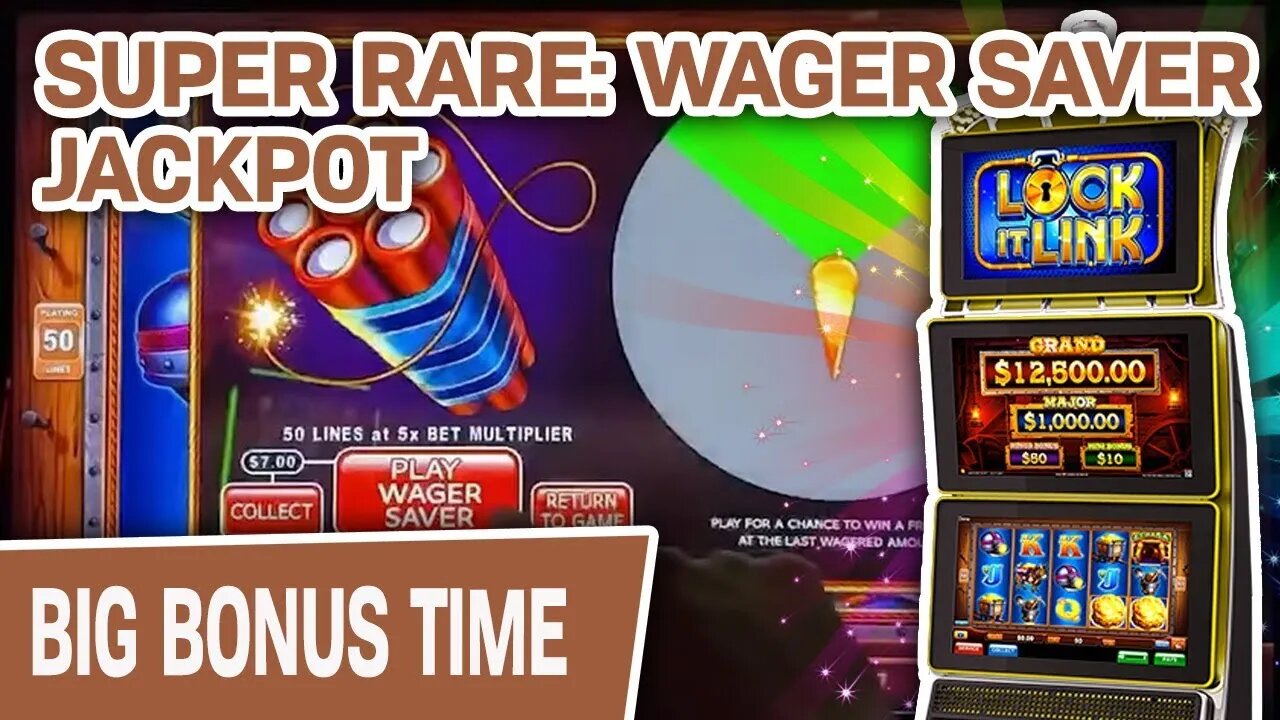 💵 SUPER RARE Wager Saver Last Spin JACKPOT ⛏ Lock It Link: Eureka Reel Blast MADNESS | Raja Slots