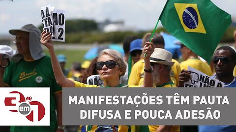 Manifestações de 26 de março têm pauta difusa e pouca adesão