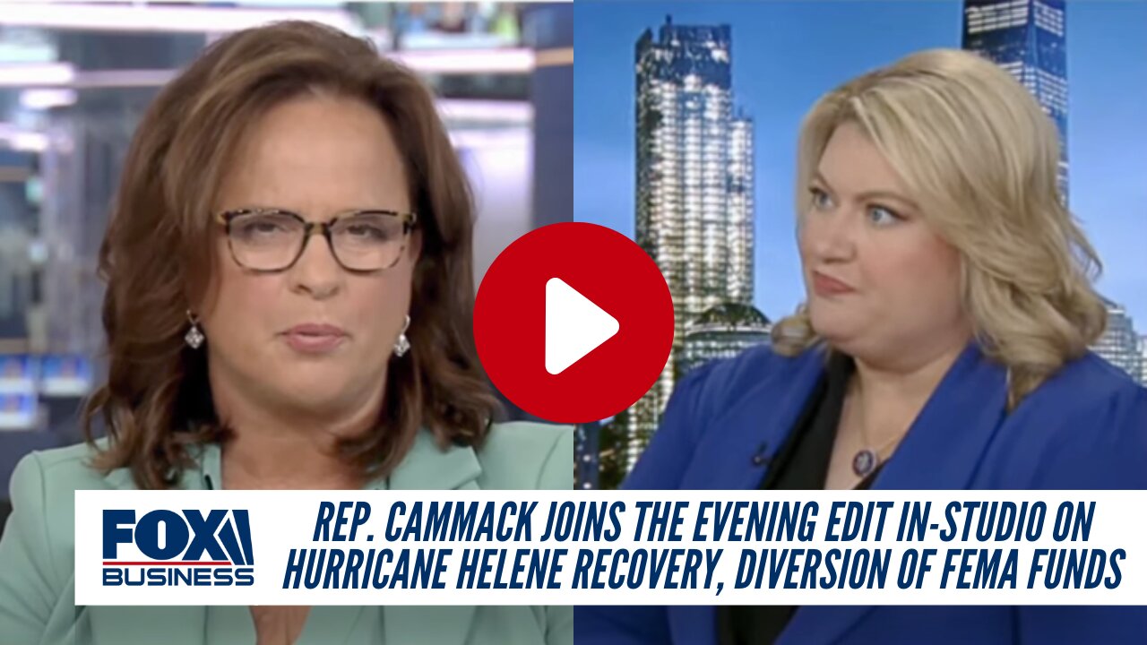 Rep. Cammack Joins The Evening Edit In-Studio On Hurricane Helene Recovery, Diversion of FEMA Funds