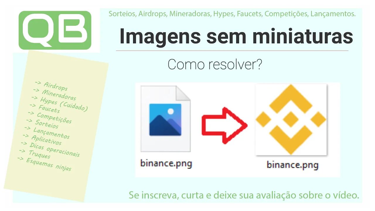 CanalQb - Windows - Ativando miniaturas que sumiram