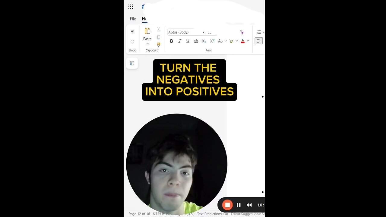 TURN THE NEGATIVES INTO POSITIVES
