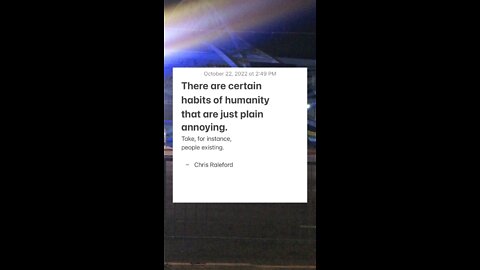 Take, for instance, people existing.