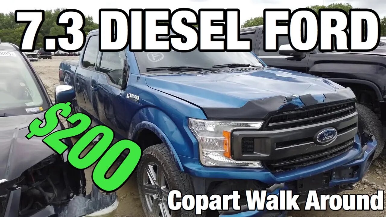 7.3 FORD DIESEL Only $200! Copart Walk Around