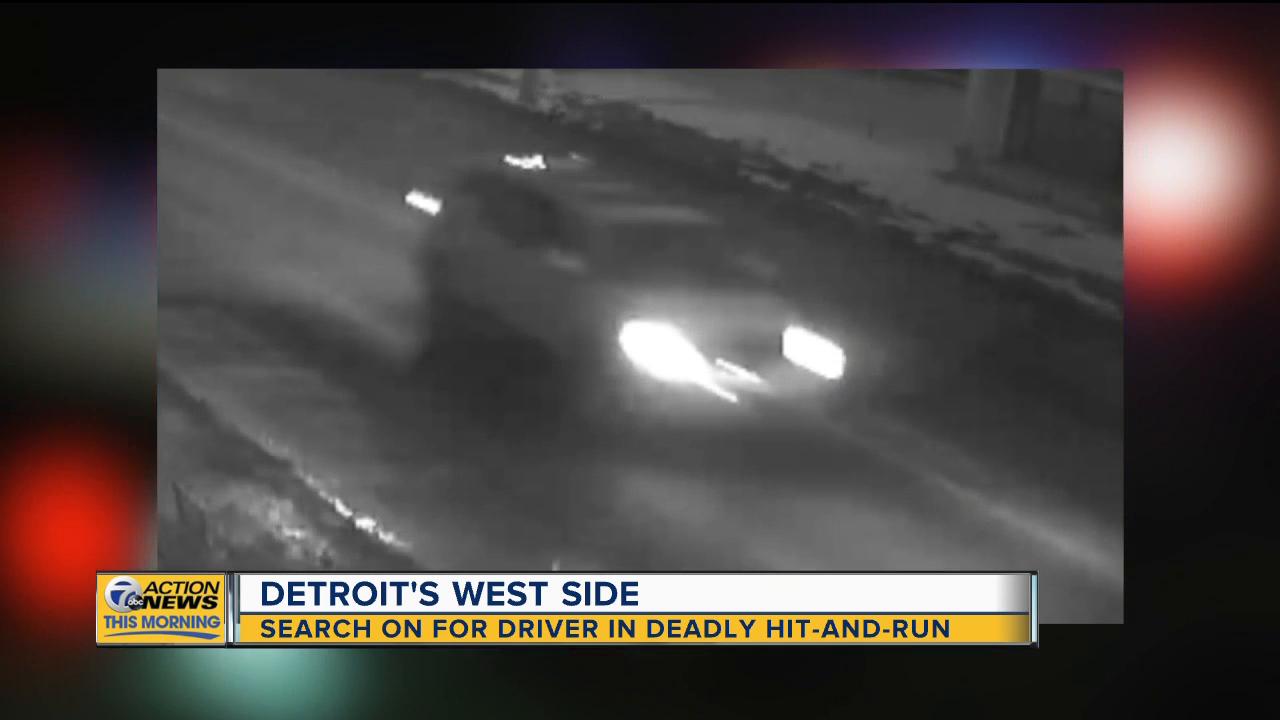 Search on for driver in deadly hit and run in Detroit