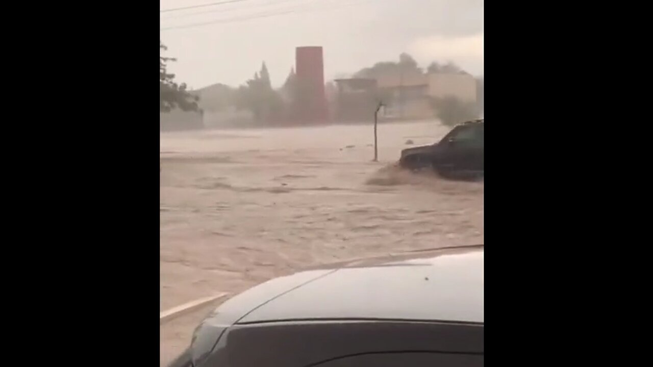 Major flood in Villa Dolores of Córdoba Province, Argentina