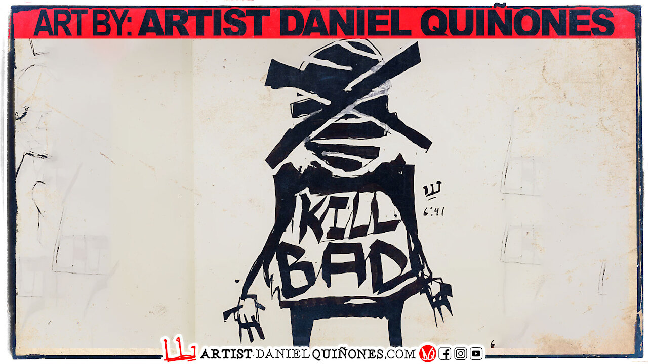 Mixed Drawings Vol. 6 Time lapse without picking up my pen - by Artist Daniel Quinones