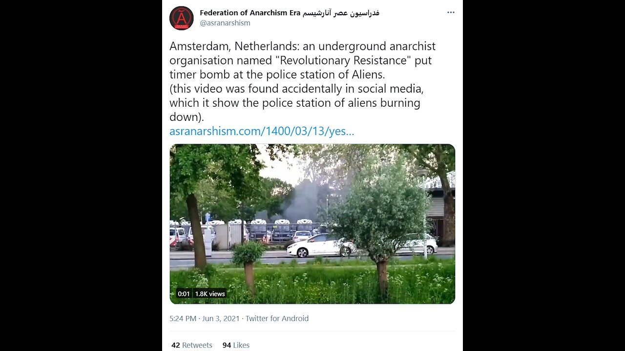 Antifa Terrorists Take Responsibility for Police Station Bombing