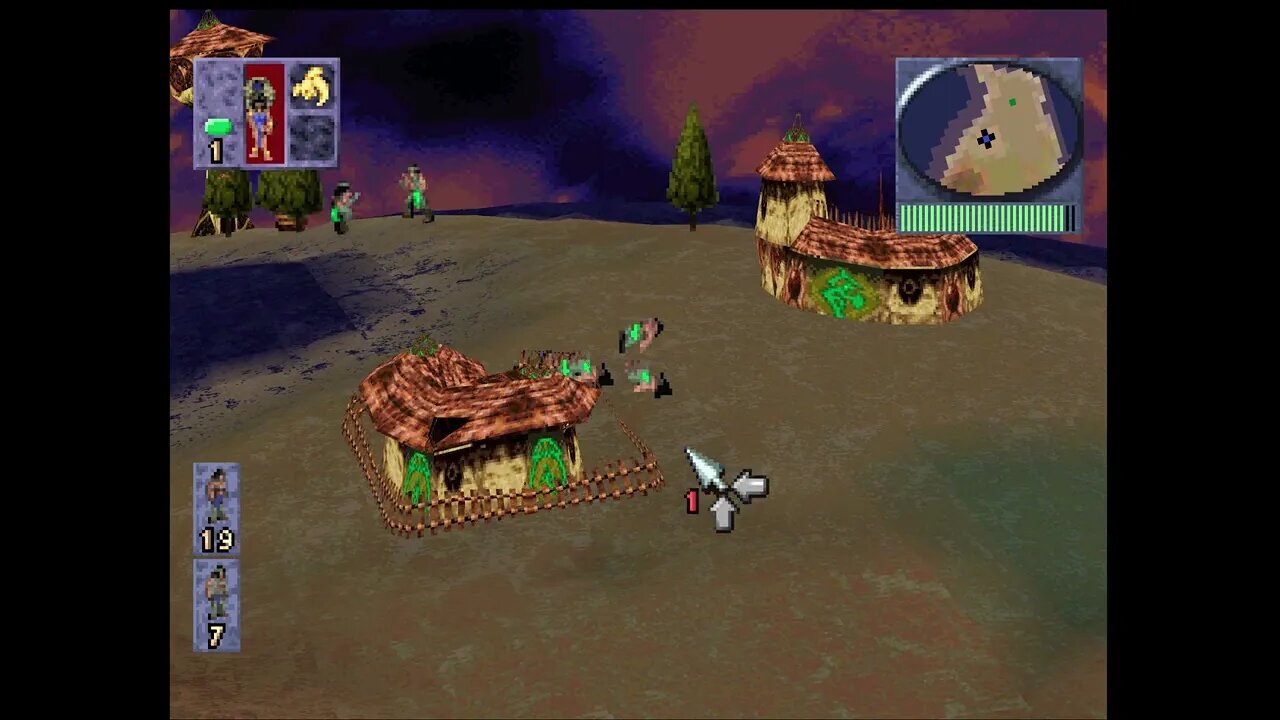 Populous The Beginning PS1 Night Falls