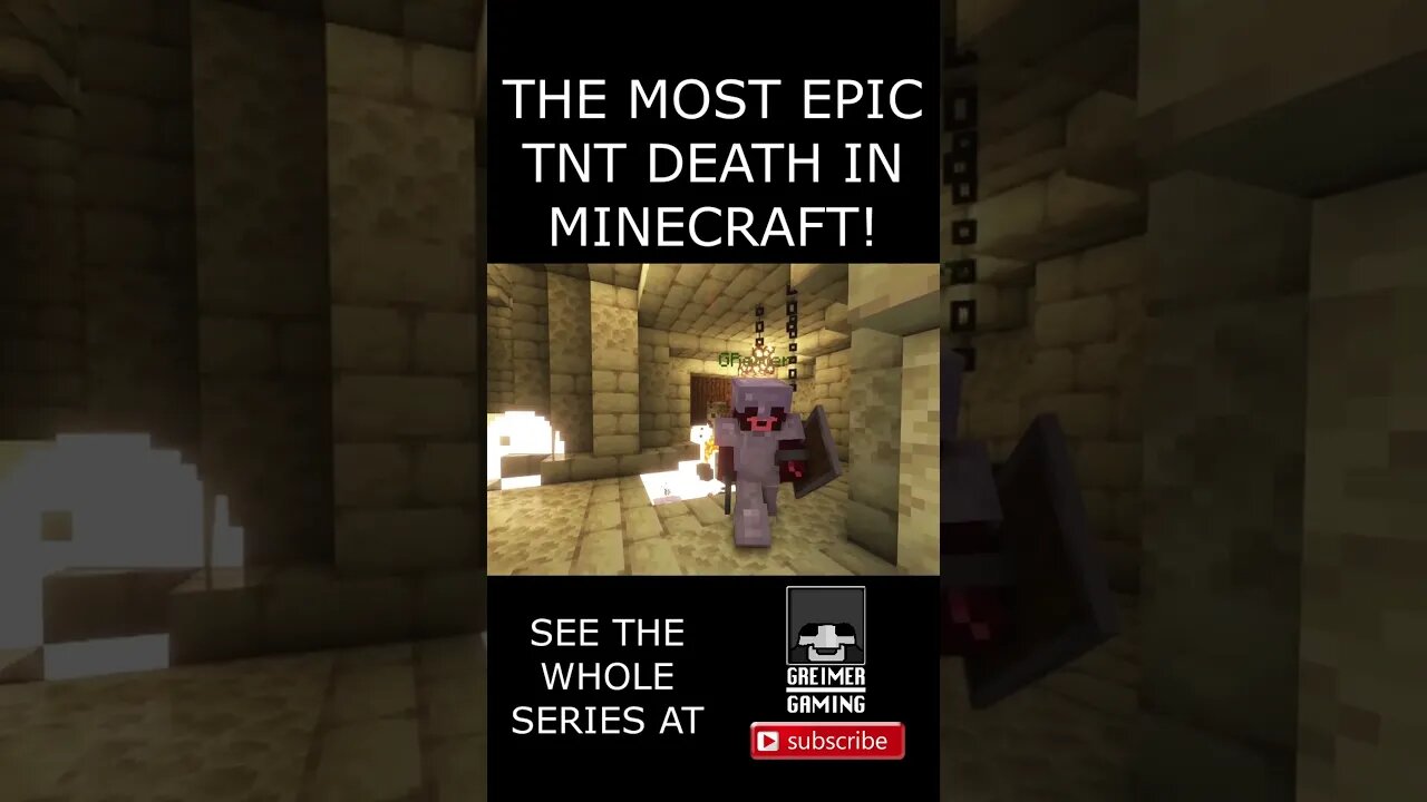 The Most EPIC TNT Death in Minecraft #shorts