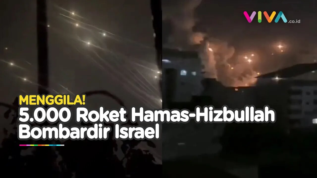 DETIK-DETIK Israel Dihujam 5 000 Roket Hamas-Hizbullah dari Darat hingga Laut