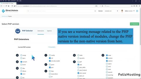 How to Enable the GD extension of PHP using CloudLinux Selector in DirectAdmin FelizHosting