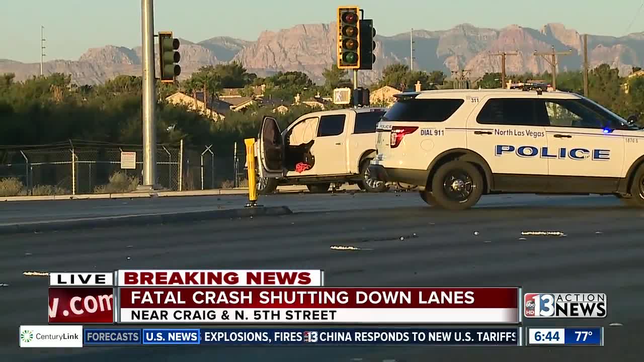 Motorcyclist killed near Craig and North 5th Street