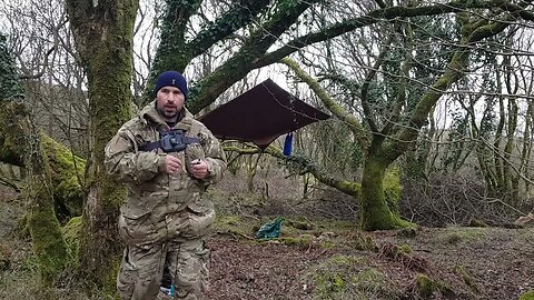 What i am going to do....DD hammocks 3x3 tarp. Reddacleave campsite. Dartmoor 26th March 2023