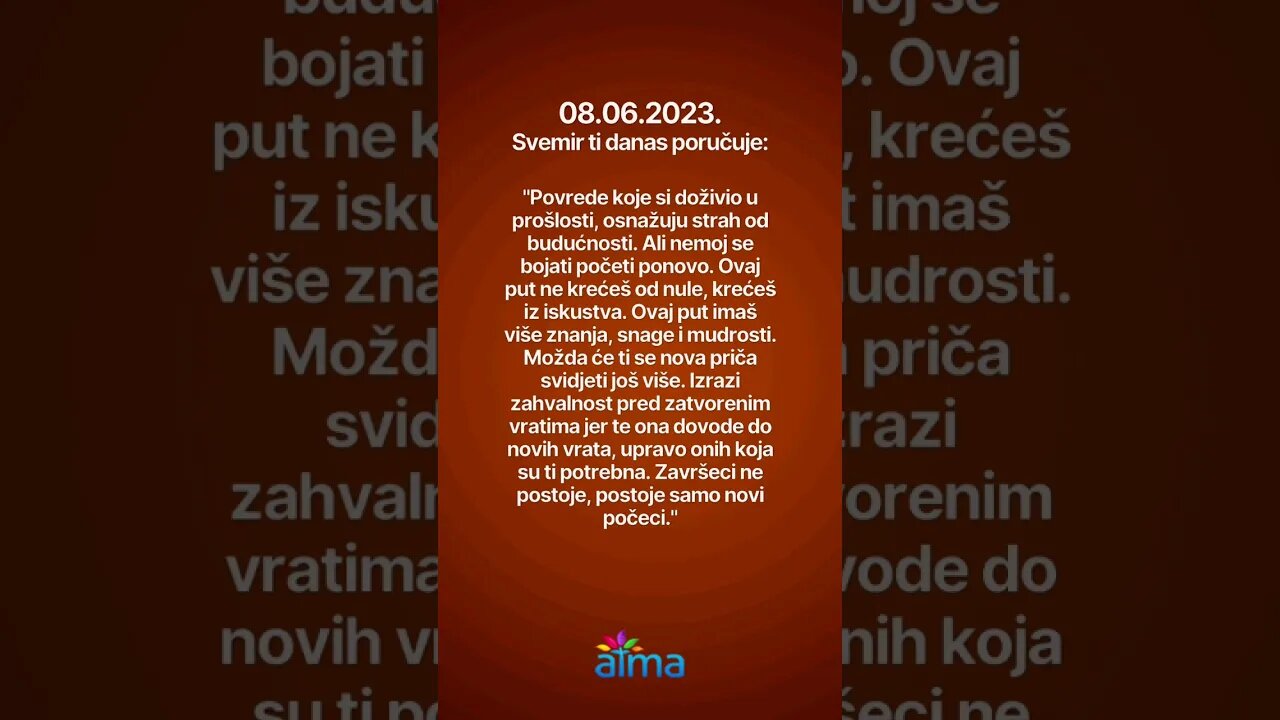 Poruka Svemira 08.06.2023. 💙