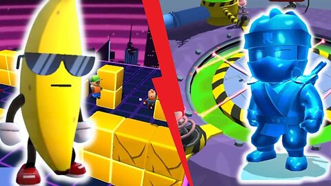 STUMBLE GUYS AO VIVO | JOGANDO BLOCK DASH COM OS ESCRITOS | NOVAS SKINS |