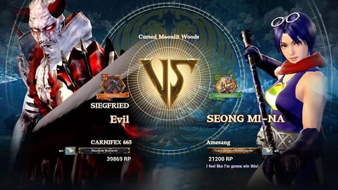 Evil (CARNIFEX 665) VS Seong Mi-na (Amesang) (SoulCalibur™ VI: Online)