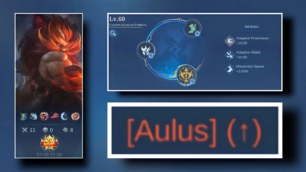 AULUS BEST BUILD AND EMBLEM 2023 - Buffed in patch 1.7.98