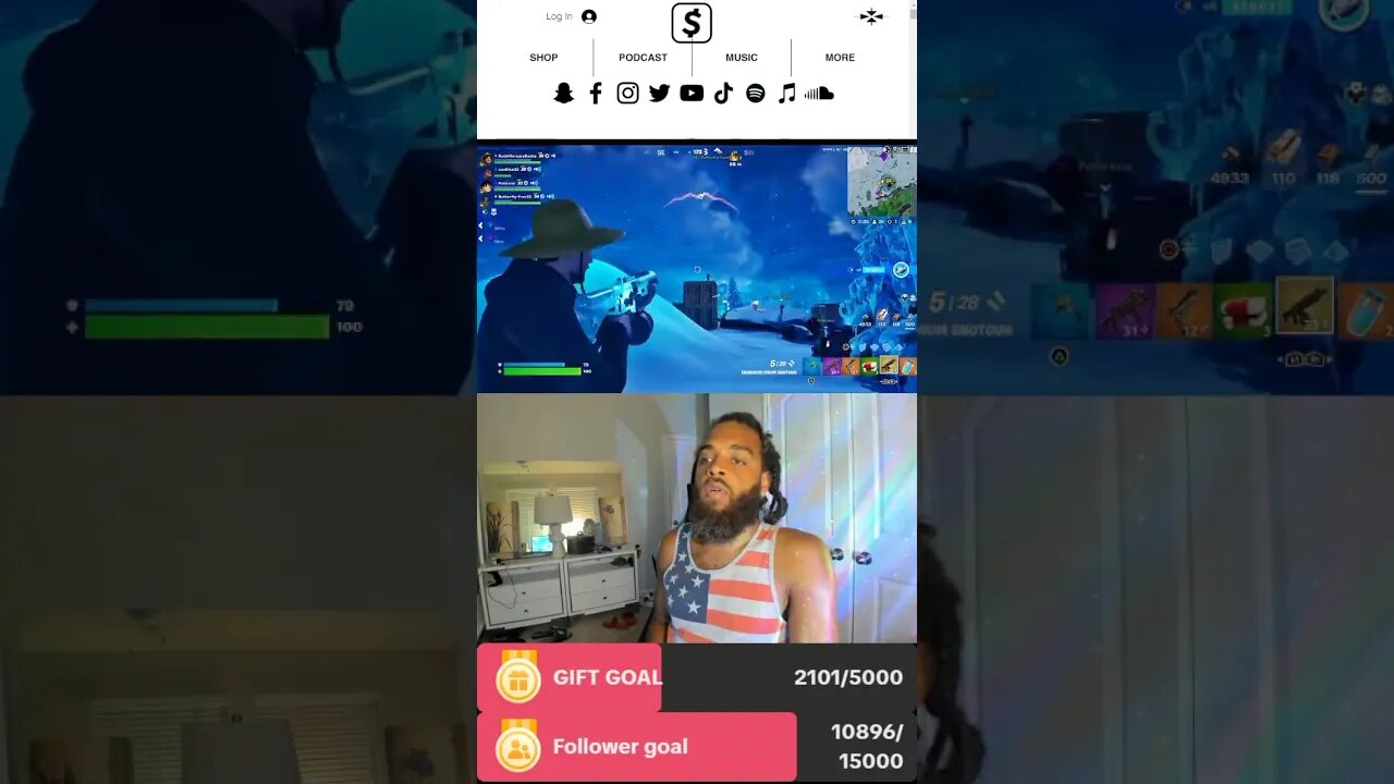 Rock Mercury plays Fortnite, live with Rockers and Mercurians on TikTok