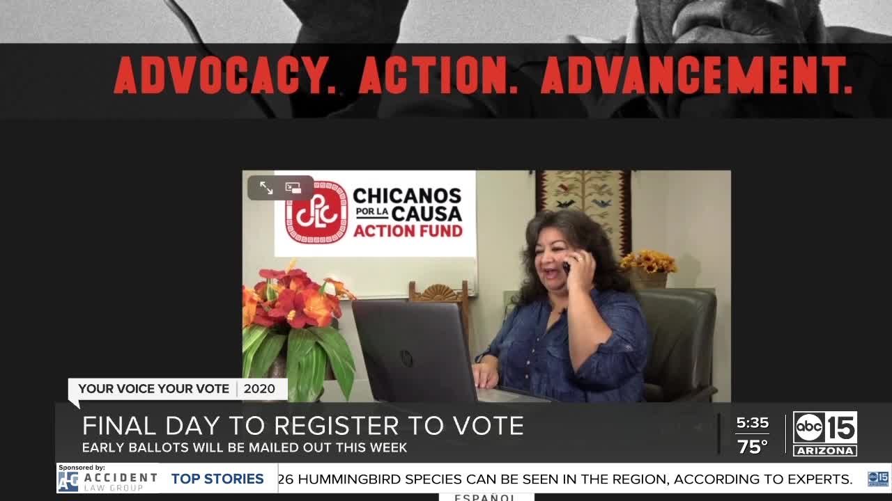 Monday is the last day to register to vote in Arizona