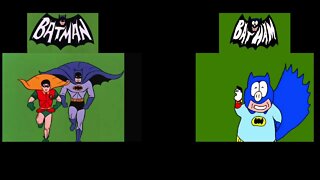 Bat Man-Bat Ham theme song side by side comparison