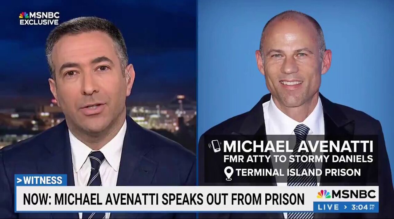 Wild.😳 Avenatti just called into MSNBC (from prison) in defense of Trump