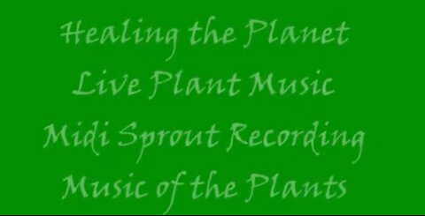 Healing the Planet Live Plant Music 2020