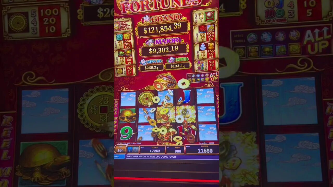 Midday Bonus Video - 88 Fortunes - Huge Jackpot Hand Pay! #shorts