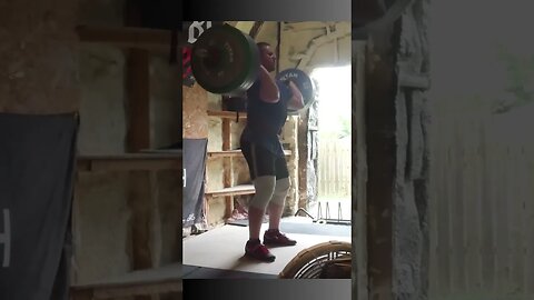 145 kg / 320 lb - Hang Clean + Pause Jerk - Weightlifting Training