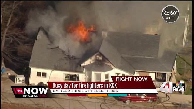 KCK firefighters battle 3 separate fires