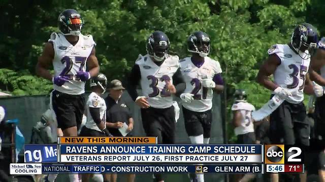 Ravens release 2017 training camp schedule