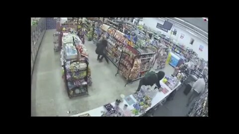 Robbers save cashier from armed robber #shorts