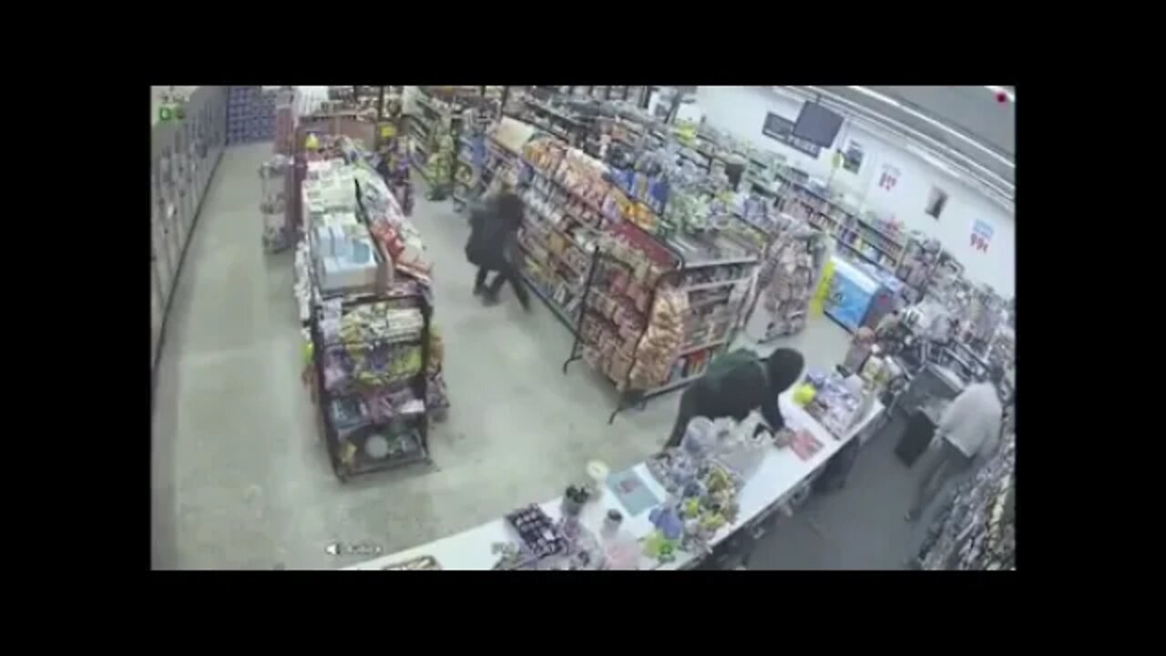 Robbers save cashier from armed robber #shorts