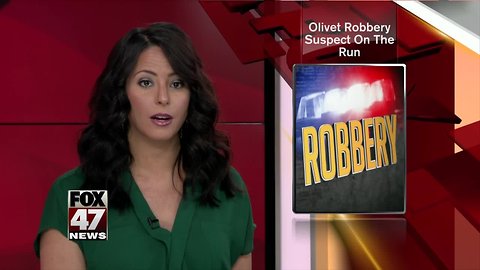 Suspect at large in armed robbery in Olivet
