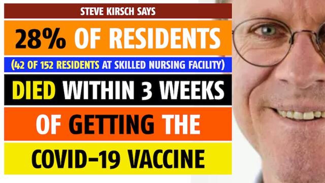 28% of residents (42 of 152) died within 3 weeks of getting COVID-19 vaccine, says Steve Kirsch