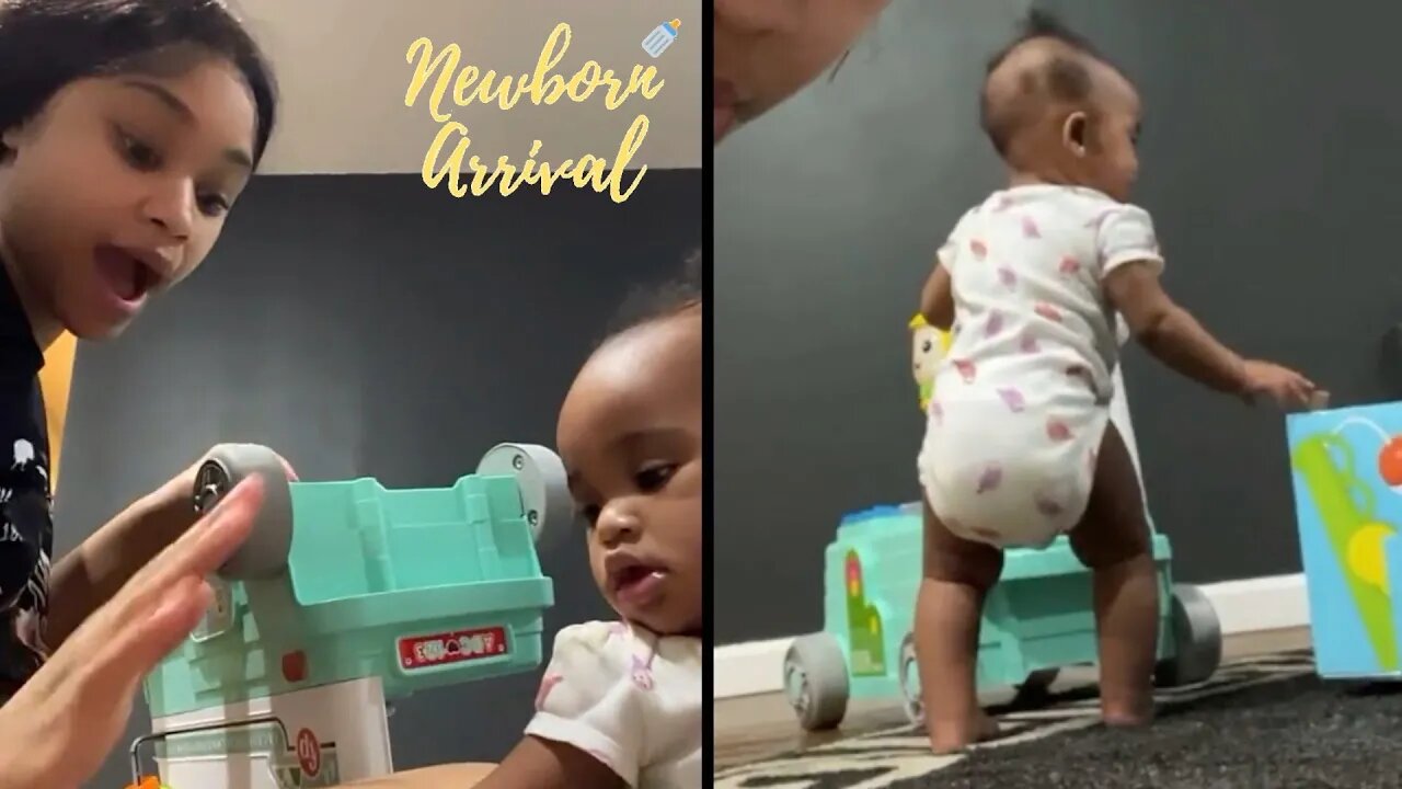 Kodak Black & Nae Ward's Daughter Izzy Helps Mommy Assemble The "Go Camper" Walker! 🚶🏾‍♀️