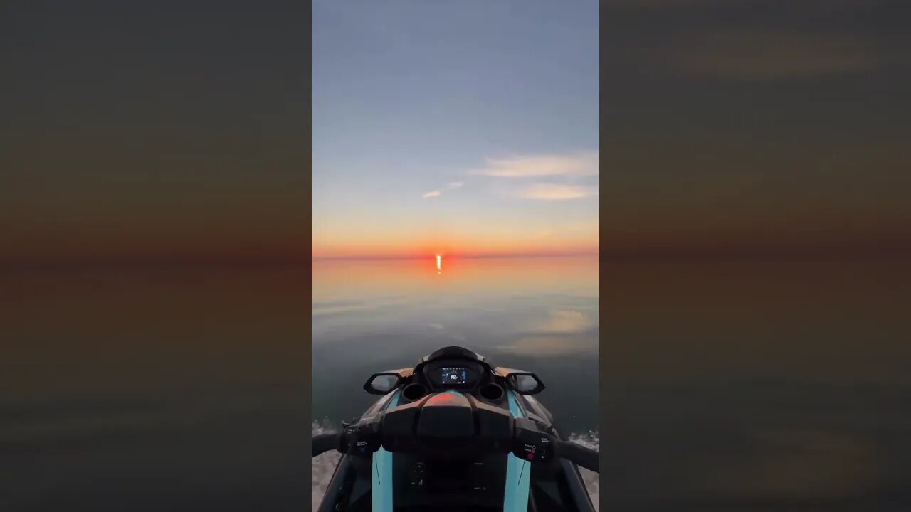 Riding off into the sunset in Florida on a jet ski 😎🌅
