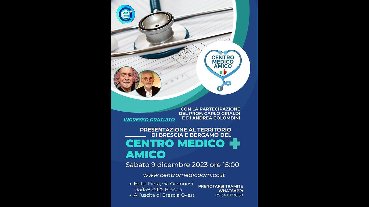 (9 DICEMBRE 2023) - ANDREA COLOMBINI: “MENTRE LA 'RIVOLUZIONE GREEN' È FALLITA IN TUTTA ITALIA, OGGI IL 'CENTRO MEDICO AMICO' HA TRIONFATO ANCHE A BRESCIA!!”😇💖🙏