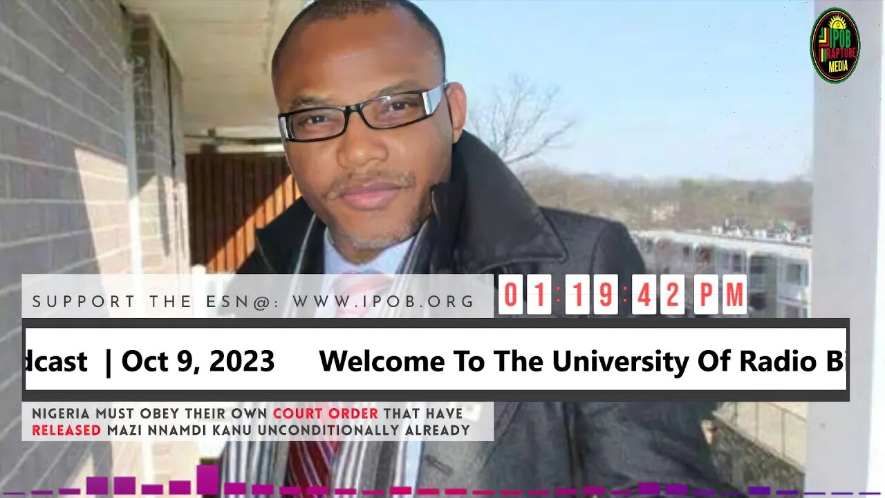 Welcome To The University Of Radio Biafra Live Broadcast | Oct 16, 2023